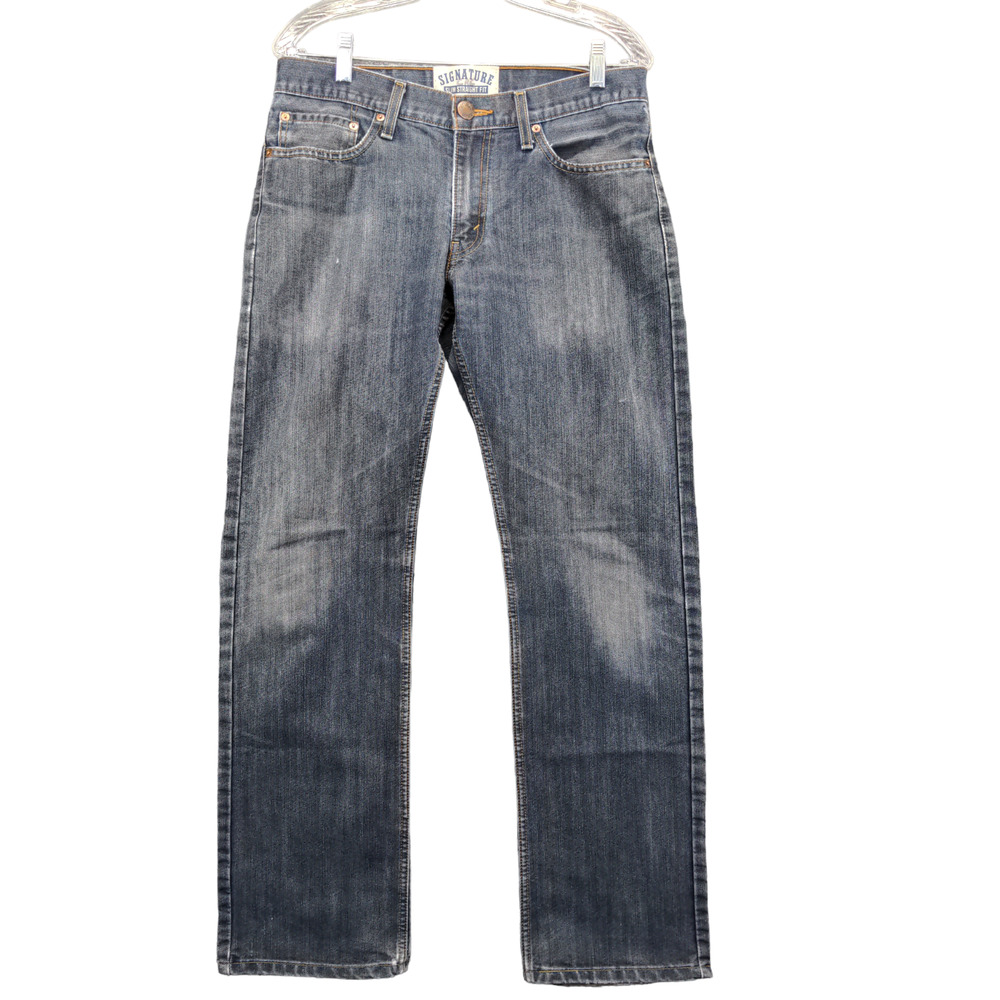 Levi's Signature Men's Slim Straight Fit Jeans Blue 32x32 Denim 5 Pocket